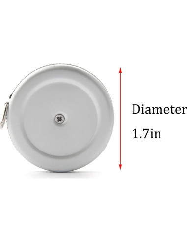 Cinta Métrica Retráctil Mini VAXATO 2 Metros Aluminio