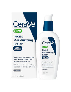 CeraVe Loción Hidratante Facial PM 85 g, Crema Nocturna