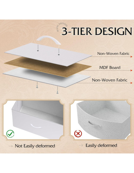 Cajonera de Tela WLIVE 8 Cajones 80.5x29.7x98 cm Blanco Cajonera de Tela WLIVE 8 Cajones 80.5x29.7x98 cm Blanco