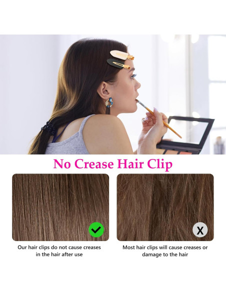 Clips para el Cabello D 6 Pcs Sin Doblado Mango Dorado Clips para el Cabello D 6 Pcs Sin Doblado Mango Dorado