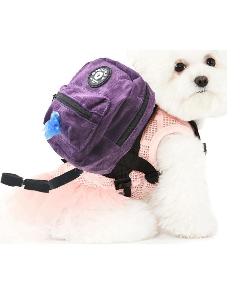 Arnés Mochila para Perros FLAdorepet L 4,54-6,80 kg Púrpura Arnés Mochila para Perros FLAdorepet L 4,54-6,80 kg Púrpura