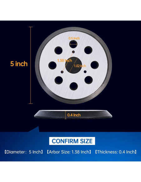 Pad de Reemplazo DeWalt D26451 D26453 5" Metal 4 Piezas Pad de Reemplazo DeWalt D26451 D26453 5" Metal 4 Piezas