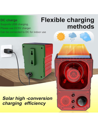 Alarma Solar de Movimiento SENKEFEI JBQ-X Pro 129dB Resistente