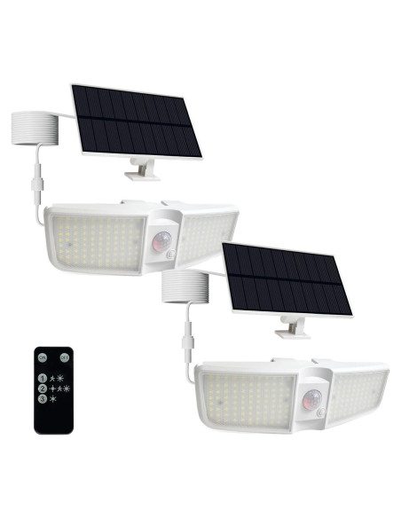 Focos Solares Cozeet 2PCS LED 6500K con Sensor de Movimiento Focos Solares Cozeet 2PCS LED 6500K con Sensor de Movimiento