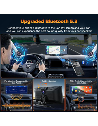 Pantalla Volam Carplay 9.26" con cámara 2.5K y GPS