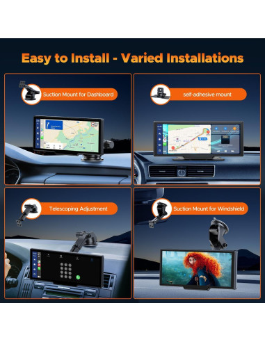 Pantalla Volam Carplay 9.26" con cámara 2.5K y GPS
