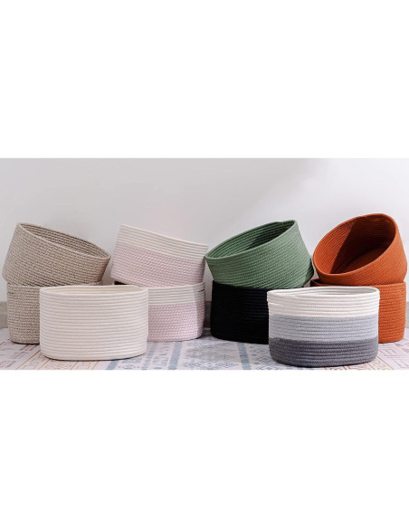 Conjunto de 3 Cestas de Almacenamiento Cubo CubesLand Algodón Blanco Conjunto de 3 Cestas de Almacenamiento Cubo CubesLand Algodón Blanco