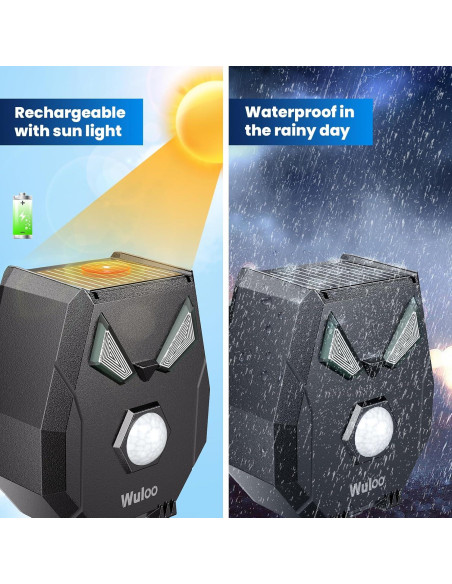 Alarma Solar Inalámbrica Wuloo con 1 Sensor y Receptor Alarma Solar Inalámbrica Wuloo con 1 Sensor y Receptor