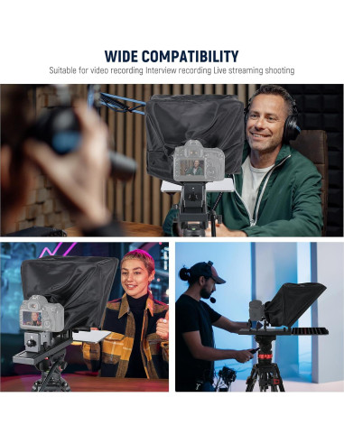 Teleprompter NEEWER X16B 16" para iPad y Smartphone