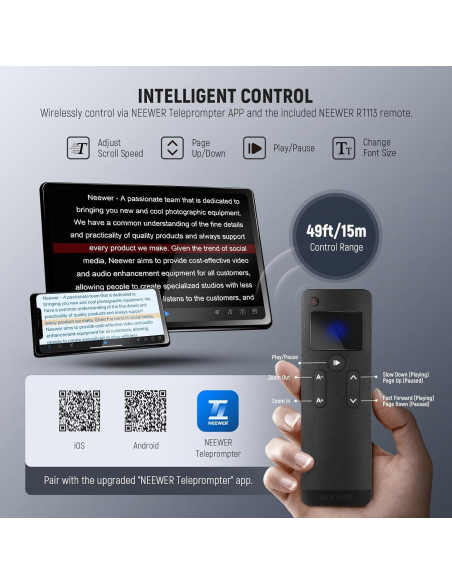 Teleprompter NEEWER X16B 16" para iPad y Smartphone Teleprompter NEEWER X16B 16" para iPad y Smartphone