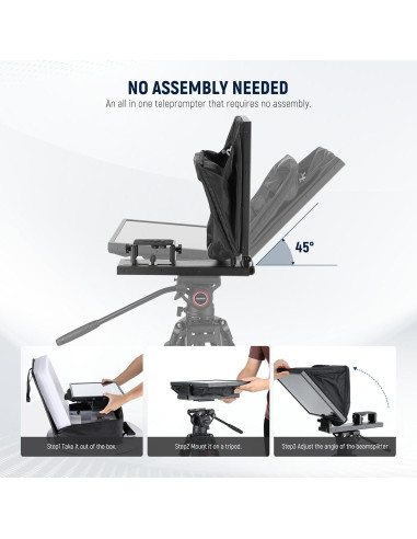 Teleprompter NEEWER X16B 16" para iPad y Smartphone