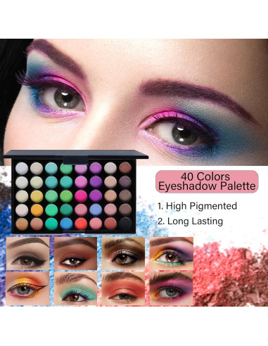Juego de Maquillaje PWYSHXDF 40 Colores y Accesorios