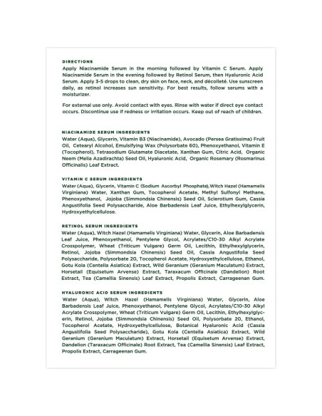 Conjunto de Cuidado Facial Tree of Life 4 Sueros Hidratantes Conjunto de Cuidado Facial Tree of Life 4 Sueros Hidratantes