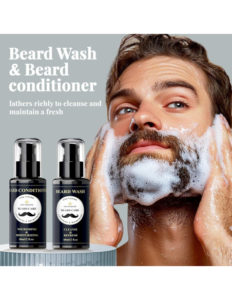 Kit de Crecimiento de Barba Novtwenty 7 Piezas Cuidado Completo Kit de Crecimiento de Barba Novtwenty 7 Piezas Cuidado Completo