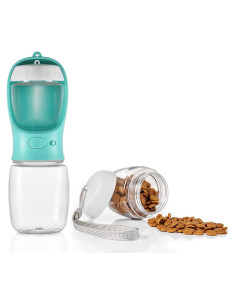 Botella de Agua WePet 350ml + 100g para Perros a Prueba de Fugas