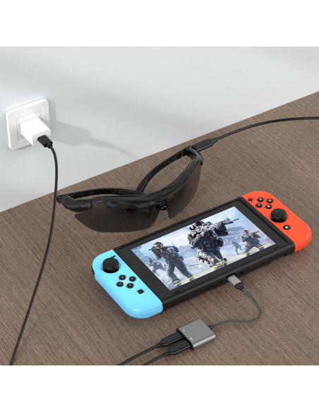 Adaptador USB-C KIHENG para gafas AR y carga 100W Adaptador USB-C KIHENG para gafas AR y carga 100W