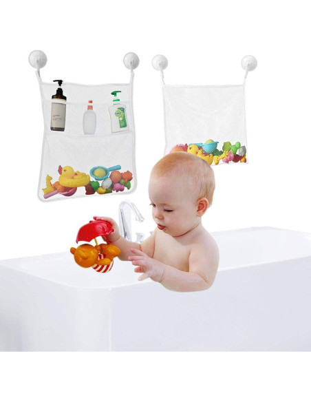 Organizador de Juguetes de Baño TTSAM Malla Portátil Blanco Organizador de Juguetes de Baño TTSAM Malla Portátil Blanco