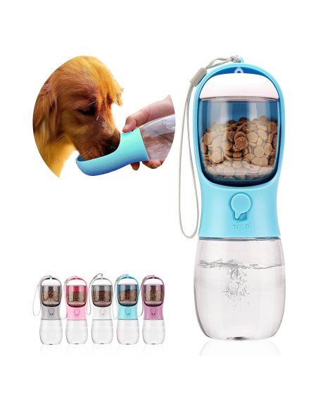 Botella de Agua para Perros Avelora 300ml Azul 2 en 1 Botella de Agua para Perros Avelora 300ml Azul 2 en 1