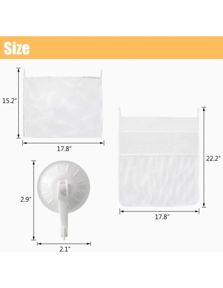 Organizador de Juguetes de Baño TTSAM Malla Portátil Blanco Organizador de Juguetes de Baño TTSAM Malla Portátil Blanco