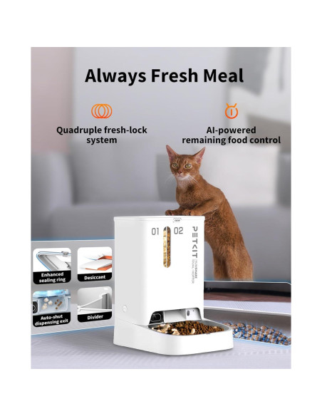 Comedero Automático PETKIT Yumshare Doble Tolva con Cámara HD Comedero Automático PETKIT Yumshare Doble Tolva con Cámara HD