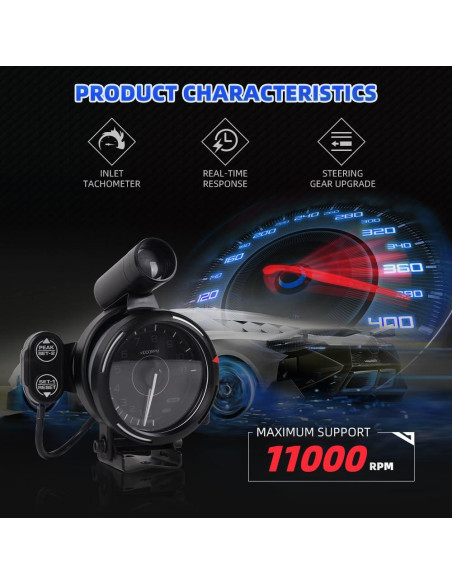 Tacómetro RASTP 12V para Simuladores de Carreras PC Tacómetro RASTP 12V para Simuladores de Carreras PC