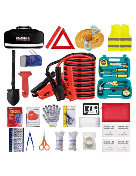 Kit de Emergencia para Carretera Beloskida con Primeros Auxilios Kit de Emergencia para Carretera Beloskida con Primeros Auxilios