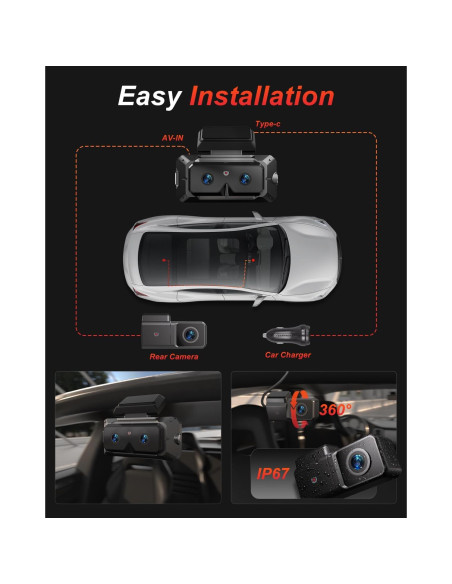 Cámara Dash 2K AKEEYO EYES con GPS y Pantalla Táctil 4" Cámara Dash 2K AKEEYO EYES con GPS y Pantalla Táctil 4"