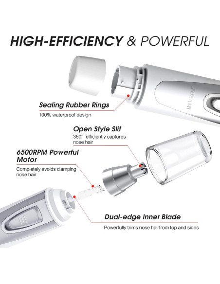 Recortador de Vello Nasal ZORAMI BRC001 Impermeable IPX7 Recortador de Vello Nasal ZORAMI BRC001 Impermeable IPX7