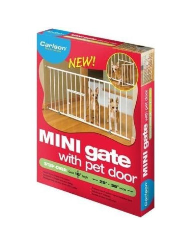 Puerta para Mascotas Carlson Mini Expandible 18-31 cm Blanca