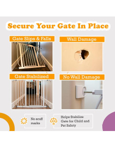 Wall Nanny - Protector de Pared para Puertas Bebés - 4 Pzas 2