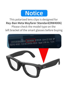 Clip Polarizado HiBloks para Ray-Ban Meta Wayfarer M 2