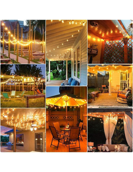 Luces de Cadena RTTY 15m G40 LED para Exterior con 26 Bombillas Luces de Cadena RTTY 15m G40 LED para Exterior con 26 Bombillas