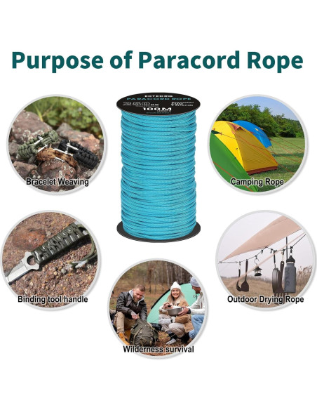 Cuerda Paracord 100m 4mm Nylon Extedrg Resistencia 250kg Cuerda Paracord 100m 4mm Nylon Extedrg Resistencia 250kg
