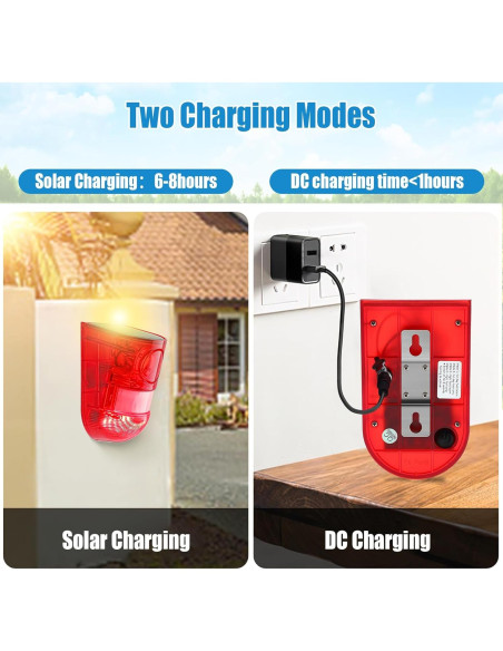 Alarma Solar Qualirey con Sensor de Movimiento 129dB - 6 Piezas Alarma Solar Qualirey con Sensor de Movimiento 129dB - 6 Piezas