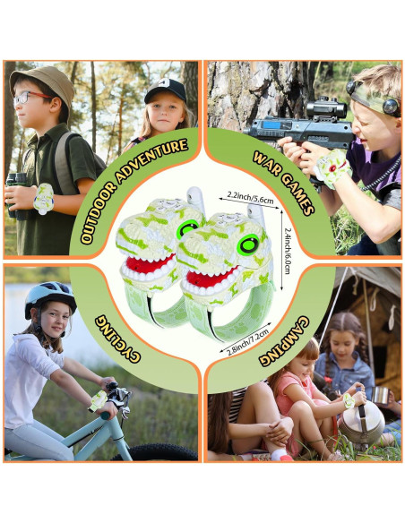 Walkie Talkies Dinosaurio Fygurso Verde 1000m Rango 2 Pzs Walkie Talkies Dinosaurio Fygurso Verde 1000m Rango 2 Pzs