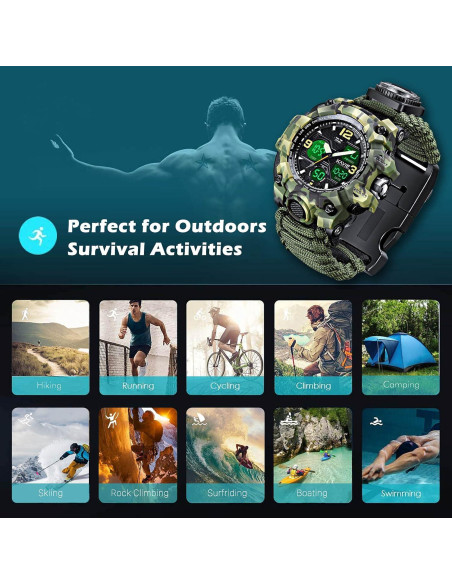Reloj Táctico Militar Kavie AB-1155-AG 23-en-1 Verde Reloj Táctico Militar Kavie AB-1155-AG 23-en-1 Verde