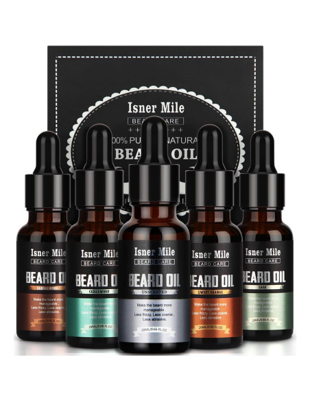 Set de 5 Aceites para Barba ISNER MILE - Hidratantes y Aromáticos Set de 5 Aceites para Barba ISNER MILE - Hidratantes y Aromáticos
