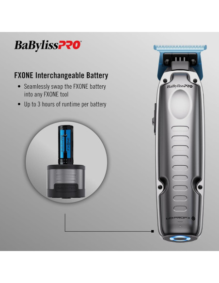Cortadora Inalámbrica BaBylissPRO FXONE Gris Batería Intercambiable Cortadora Inalámbrica BaBylissPRO FXONE Gris Batería Intercambiable