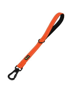 Correa Corta Plutus Pet 45.72 cm Mango Acolchado Naranja