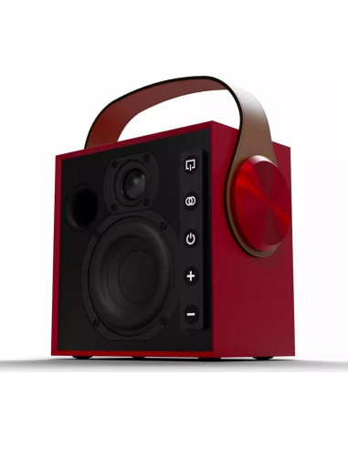 Altavoz Bluetooth Morel Biggie 18cm HiFi Inalámbrico Rojo