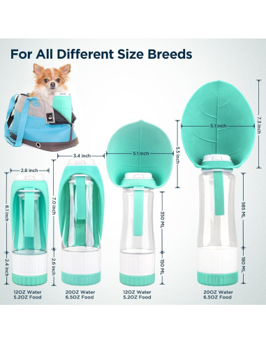 Botella de Agua para Perros Uppetly 20oz a Prueba de Fugas