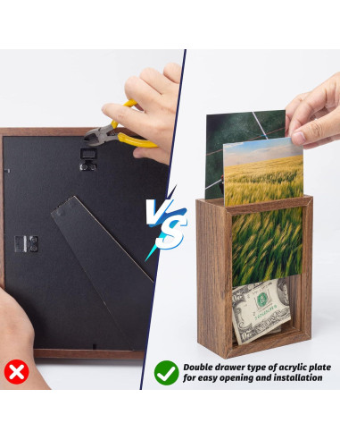 Marco de Foto WOSHOP con Compartimento Secreto Nogal