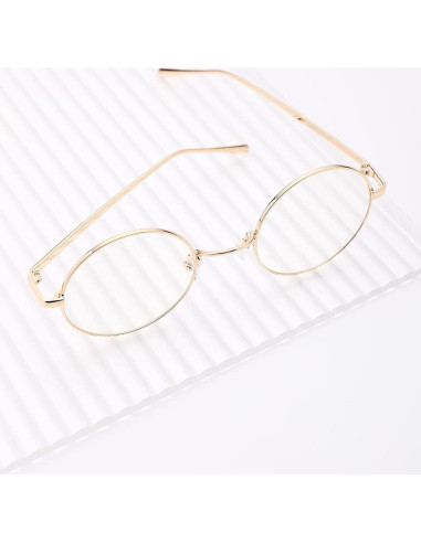 Gafas Retro Pro Acme Metal Dorado Lentes Transparentes