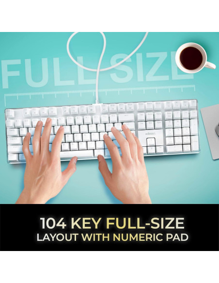 Teclado Mecánico Adesso EasyTouch 680UW - Interruptor Marrón, Blanco Teclado Mecánico Adesso EasyTouch 680UW - Interruptor Marrón, Blanco