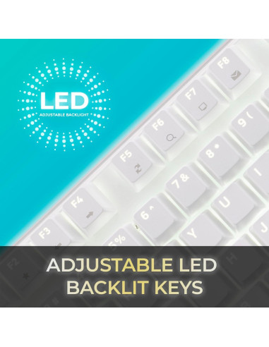 Teclado Mecánico Adesso EasyTouch 680UW - Interruptor Marrón, Blanco