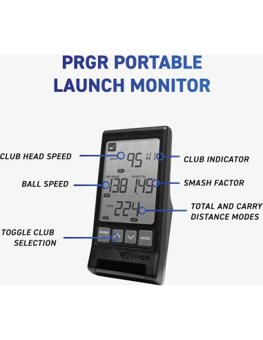 Monitor de Lanzamiento de Golf PRGR HS-130A | Radar Doppler