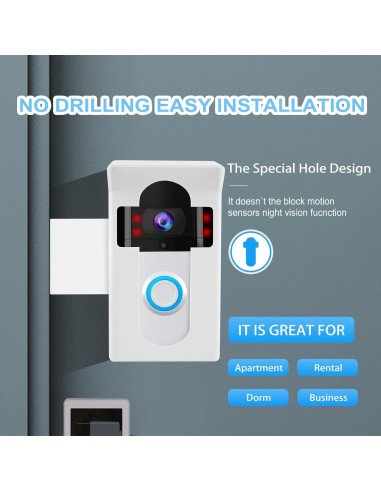 Soporte para timbre de video SNEKULI ajustable blanco