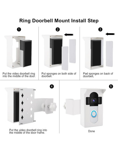Soporte para timbre de video SNEKULI ajustable blanco