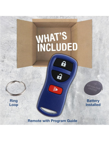 Llavero Remoto KeylessOption para Nissan Titan Rogue 3 Botones