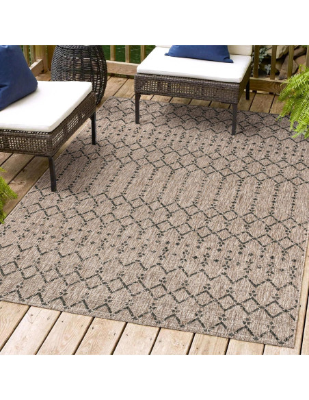 Alfombra Geométrica JONATHAN Y Ourika 152x94 cm Natural/Negro Alfombra Geométrica JONATHAN Y Ourika 152x94 cm Natural/Negro